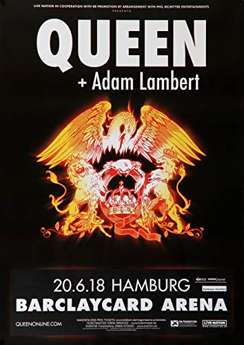 Queen - Adam Lambert, Hamburg 2018 » Konzertplakat/Premium Poster | Live Konzert Veranstaltung | DIN A1 «