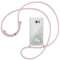Ptny Case Funda Colgante movil con Cuerda para Colgar Samsung Galaxy S6 Carcasa Correa Transparente de TPU con Cordon para Llevar en el Cuello con Ajustable Collar Cadena Cordón en Oro Rosa