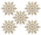 Naler 24 x Schneeflocken Weihnachten Deko für Weihnachtsbaum Glitzer Weihnachtsbaumschmuck, Champagner