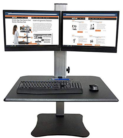 Victor DC350A manueller Dual-Monitor höhenverstellbarer Sitzständer Stehpult Konverter