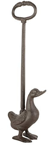 Cast Iron Doorstop - Heavy 3.3kg Approx. Decorative Floor Door Stop with Handle Spring Summer Home Gift (Duck)