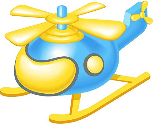 Kleberio Aufkleber Helikopter Hubschrauber Sticker selbstklebend Autoaufkleber Sticker für Kinder Spielzeug Set Car Wohnwagen Flugzeug wetterfest 10 x 12 cm