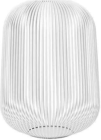 blomus Laterne Lito | White | Größe L | 33L x 33B x 45H cm | Kerzenhalter Weiß | Windlicht aus Edelstahl | Laterne Deko | Indoor Windlicht Groß
