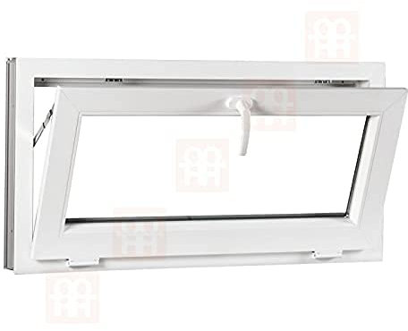 Kunststofffenster | 140x60 cm (1400x600 mm) | weiß | Kipp-Fenster