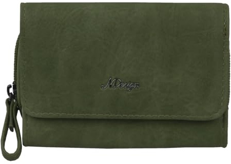 New Design Geldbörse Damen Portemonnaie Portmonee Geldtasche Organizer Unifarben (Grün)