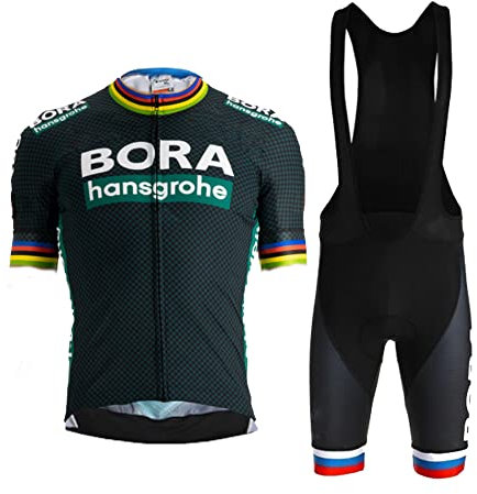 HOMTOL Fahrradtrikot Set Herren Kurzarm Trikot Herrentrikot Radhose Radtrikot Fahrradbekleidung Schnelltrocknend Atmungsaktiv mit 3D Sitzpolster für Rennrad MTB