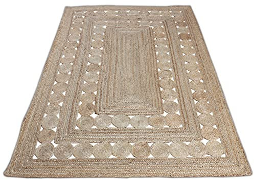 Küche Wohnzimmer Jute Teppich Indisch Handgemacht Jute Fläche Teppich Outdoor Garten Yoga Teppich Bohemian Gewebt Kelim Teppich Home Rug 80 x 300 cm (2,6 x 10 Fuß Läufer)