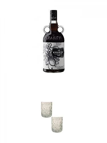Kraken Black Spiced 0,7 Liter + Rum Gläser 2 Stück