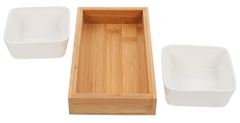 STOBOK Eleganter Obstteller Aus Keramik Schüssel Obstschale Snack-aufbewahrungsständer Aufbewahrungsbox mit Mehreren Zellen Geeignet für Familie und Restaurant