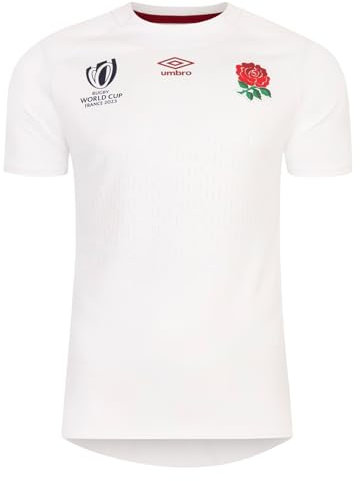 Umbro Kids England Rugby Home Shirt RWC2023, White, YM