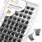 B&Qaugen Cluster Lashes D Curl 16mm 72 Clusters Lash Clusters Individual Lashes Volume Eyelash Clusters DIY Lash Extensions Soft Wispy Cluster Eyelash Extensions DIY at Home (B19-D-16mm)