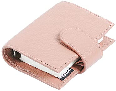 Moterm A9 Regular Rings Planner - Genuine Leather Binder Organiser Purse (Pebble Dust Rose, 19 mm Ring)
