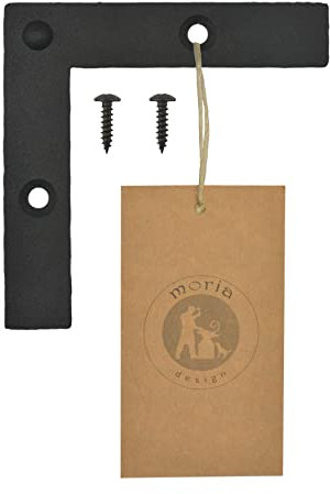 MORIA DESIGN Esquinas de 100 x 100 x 2 mm | Esquinas para persianas, esquinas decorativas de metal, cinta de ángulo decorativo, cinta de ángulo para ventanas, con recubrimiento de polvo, negro mate