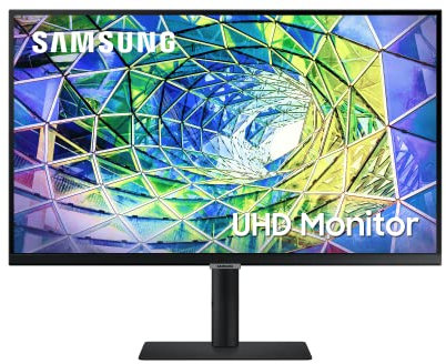 Samsung S27A80PUJP Ecran PC 27'' (16:9), UHD 4K 3840x2160, 60Hz, IPS 5ms, Plat, 300cd/m2, 1000:1, H/I/Pivot/Orientable, USB-C 1 x 90W, Cable(s) HDMI + USB-C Noir