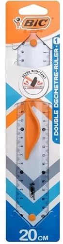 Lineal 20 cm – robuster halbstarrer Kunststoff – 1 Stück