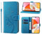 KRAFTCARE Handyhülle für Samsung Galaxy A14 5G/4G Hülle, für Samsung A14 Hülle mit Kartenfach Geld Slot Ständer Magnetic Closure, Flip Case Leder Schutzhülle Tasche für Galaxy A14 5G Hülle, Blau
