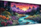 Aapxi Malen Nach Zahlen Erwachsene Landschaft 90 x 40 cm - DIY Handgemalt Ölgemälde Kit für Anfänger und Erwachsene,inklusive Knitterfreie Leinwand,Pinsel und Acrylfarben