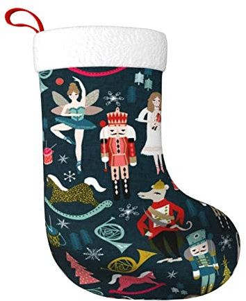 MQGMZ Women's Nutcracker Ballet Xmas Dance Christmas Stocking for Family Hanging Ornament Decorations for Fireplace Xmas Season