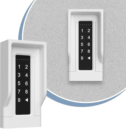 Cleverstation Wandhalterung - passend für Nuki Keypad 1 Türschloss ohne Fingerabdruck, Türöffner Halter, Türschloss Smart Halterung, Keypad Halter, Wandhaltung für Nuki Keypad 1 mit Dach (Weiß)