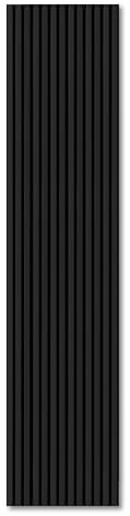 KAISER plastic® Akustikpaneele | Farbe: schwarz | Wandpaneele im Format 240 x 60 cm | Lamellenwand in Pastellfarbe | moderne Wandverkleidung (Handmuster)