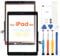 Touchscreen per iPad 9 2021 9th Generazione, Digitizer Touch Screen per iPad 10.2 2021 A2602 A2603 A2604 A2605, Schermo tattile Frontale, con Home Buttone, include Strumenti di Riparazione (Black)
