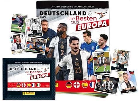 Panini Deutschland & die Besten aus Europa 2024 - Komplettsatz 290 Sticker + Leeralbum