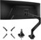 WALI Brazo de monitor de 24 a 57 pulgadas, soporte de escritorio de resorte de gas resistente para pantalla plana y curva ultra ancha de hasta 58 libras, VESA de 75 x 75 a 200 x 200 (GSMU001XL-P