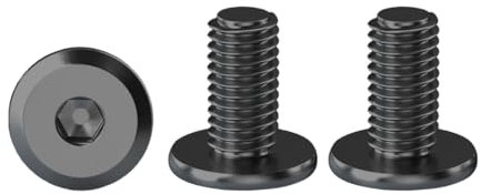 Drenky Viti a Testa Piatta con Esagono Incassato, 20 Pezzi Viti Di Connessione Per Mobili M5 X 10 mm Viti a Testa Semicircolare Nero In Acciaio Inox A2 V2A, Filettatura Completa, Viti a Macchina