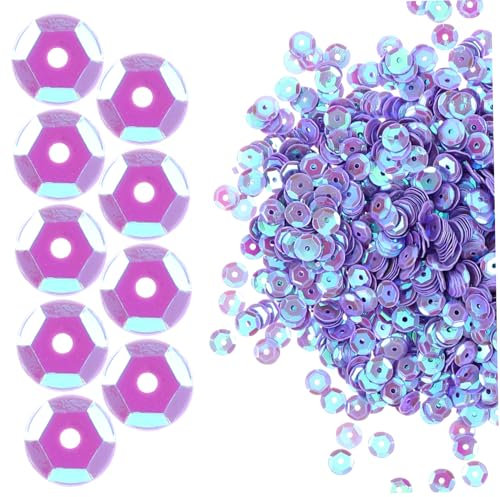 HOODANCOS 1 Farbe Plattierte Pailletten Violette Pailletten DIY Schmuck Pailletten Kleidung Nähen Pailletten DIY Material Pailletten Für Kleidung Kleid Pailletten Ballonfüller