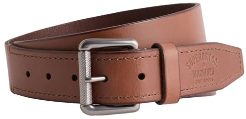 Superdry Herren Badgeman Gürtel Rotbraun S