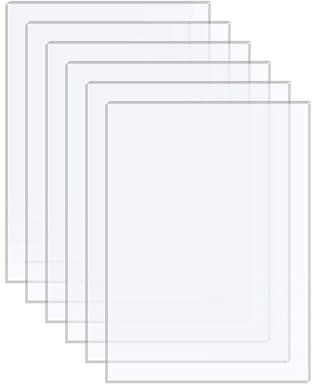 Voarge 6 Pcs Marcos de Fotos Transparentes, 1 mm Hojas de Acrílico, 15 x 10 cm plancha de metacrilato acrílico ara Marcos de Fotos, Exhibidores de Proyectos, Pinturas