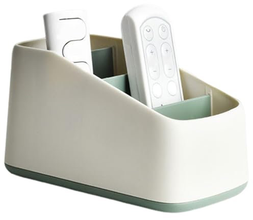 Remote Control Holder with 4 Compartments Remote Caddy for Table 3.9x7.1x3.9 Inch Non Slip TV Remote Holder ABS Remote Caddy for Living Room Media Player