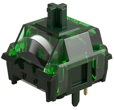 MONSGEEK Grüner Nebelschalter mit LED-Diffusor für mechanische Gaming-Tastatur, 5-polig, vorgeleuchtet, 60 gf, schwere lineare Schalter