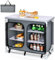 GYMAX Armoire Cuisine de Camping, Table Pique-Nique avec Rangement, Placard Cuisine Extérieur Intérieur avec Housse, pour Barbecue Jardin Plage Pelouse, avec Sac de Transport