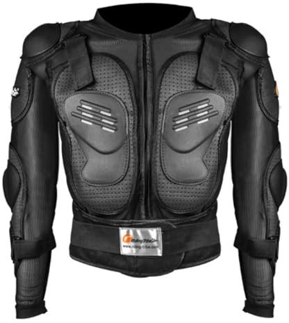 Chaqueta de moto armadura completa Motocross Enduro Scooter Transpirable Protección Cuerpo para adultos, Negro , XL