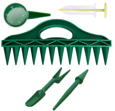 Seed Planter Tool Set 5 Pcs Garden, Spreader Mini Plastic Seed, Planter Seeder Row Seed Garden, Small Seeds Dispenser Seed For, Handheld Spreader Grass Seed