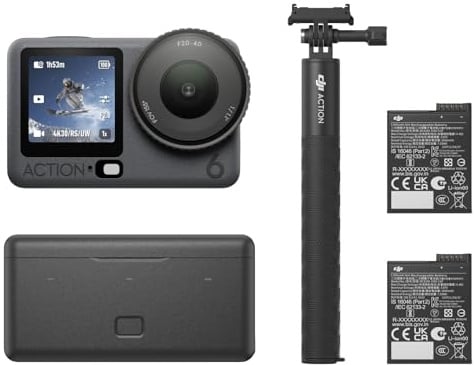 DJI Osmo Action 6 Combo Potenziato, action cam 8K, 2 batterie