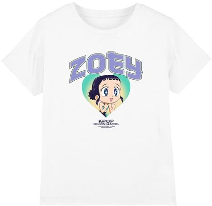 Kpop Demon Hunters Unisex Kids Kpop Demon Hunters - Huntrix Zoey Collegic Kids T Shirt T-Shirt (Pack of 1)