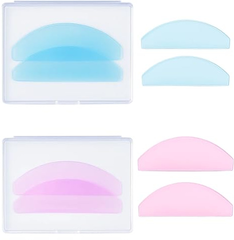 Wimpernlifting Pads, Selbstklebende Wimpernlifting Pads, Korean Lash Lifting Pads, 2 Paar (1 Rosa + 1 Blau), Ideal Für Salon Und Heimgebrauch