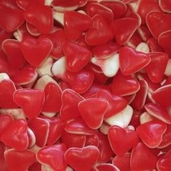 Bonbons Cœurs Rouges Gélatine Halal, Assortiment de Confiseries Douces en Forme de Cœur, 1 Kilogramme