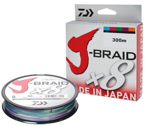 Daiwa Jbraid 8 Braid geflochtene Schnur, 300 m, Mehrfarbig, 0,42 mm