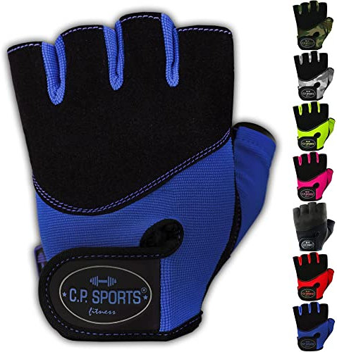 C.P. Sports Iron-Handschuh Komfort farbig Trainingshandschuh Fitness Handschuhe für Damen und Herren, Fitnesshandschuh, Krafttraining, Bodybuilding Royalblau