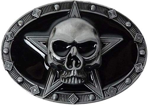 Alaani Skull Totenkopf Stern Gürtelschnalle Buckle