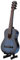 Miniatur Gitarre Modell Holz Musikinstrument mit Stand und Geschenkbox Kinderzimmer Dekoration Kleine Handwerk Ornamente Wohnkultur (Blau 14cm)