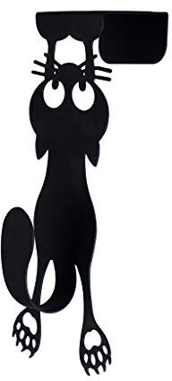 Balvi Patère de Porte Curious Cat Couleur : Noir en Forme de Chat Métal 21 cm