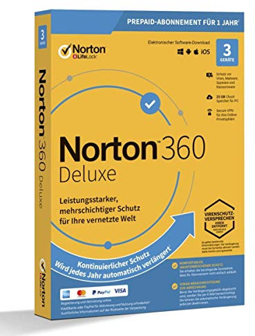 NORTON 360 DELUXE *3-Geräte / 1-Jahr* inkl. 25GB