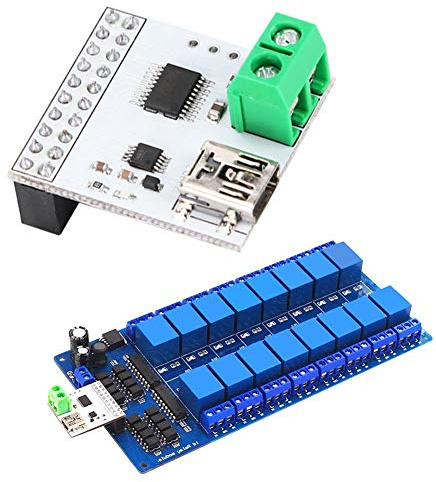 5V 16 Kanal Relais Modul, DC 5V USB Relaismodul Computer Switch Control mit Integrierter USB Schnittstelle/hochwertigen Leiterplatten