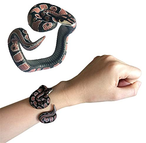 Ulalaza Einstellbare Simulation Schlange Armband PVC Python Halloween Streiche Spielzeug Party Supplies