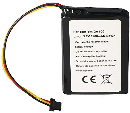 Akku passend für Tomtom Go 600, Li-ion, 3,7V, 1200mAh, 4,4Wh