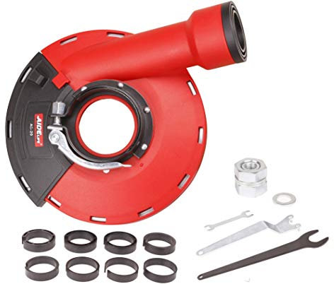 Aidelife Absaughaube mit Bürstenkranz für staubfreies arbeiten passend für Winkelschleifer-Fabrikate 180mm